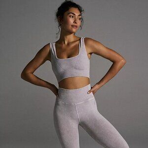 BRAND NEW FREE PEOPLE GOOD KARMA SQUARE NECK BRA, ICY GREY, XS/S